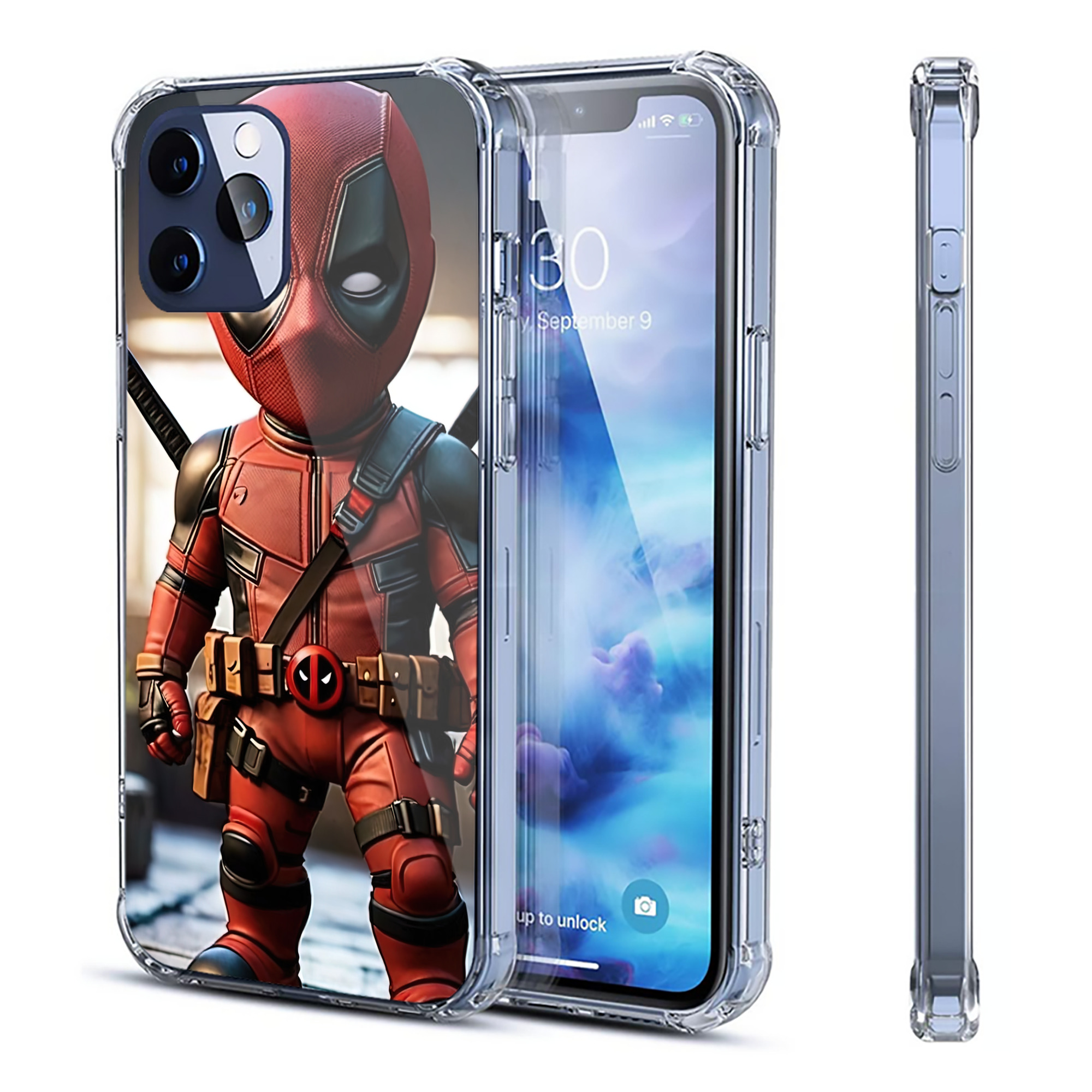 （画像用） Deadpool デッドプール 【iPhone 12シリーズ対応】透明スマホケース（クリアソフトケース）